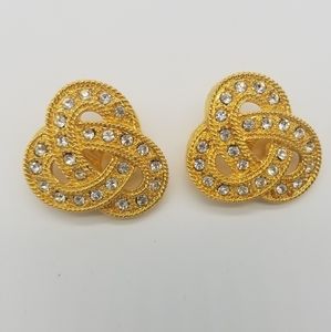 Vintage SP Avon Gold tone Clip on Earrings